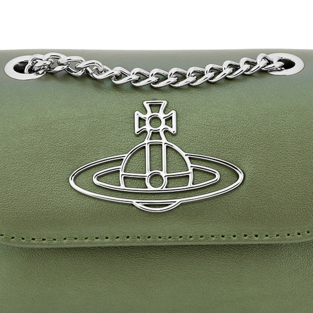 Vivienne Westwood Shoulder Bag Pearl Leather Green - Picture 9 of 9